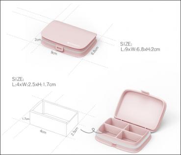Pillen Box 8 Fächer
